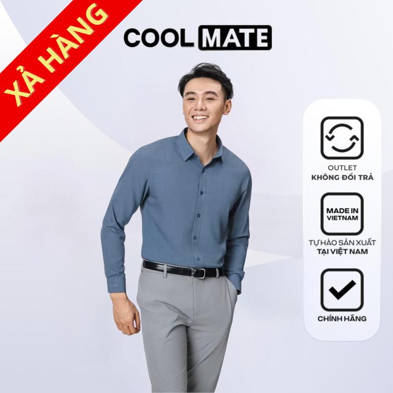 Áo Sơ Mi Nam dài tay Cafe Dris khử mùi hiệu quả - Coolmate