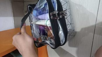 Product Review of Tas Kosmetik Washbag / Tas Alat MakeUp / Cosmetic Bag Organizer / Tas Make Up Wanita/Tas Kosmetik Anti Air/Tas Kosmetik Travel Transparan /Cosmetic Cube Transparent Clear PVC Toiletries Wash Bag / pola argyle Pouch Kosmetik With Zip from n**h 1