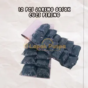 12 pcs gosok jala sabut jaring cuci piring / alat pembersih cuci piring wajan