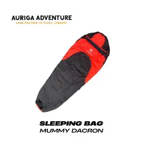 Auriga Adventure Extreme Mummy Sleeping Bag 75/25 Sqm Hollow Cotton Double Dacron 8 OZ 190x72x55 untuk Perjalanan Anda