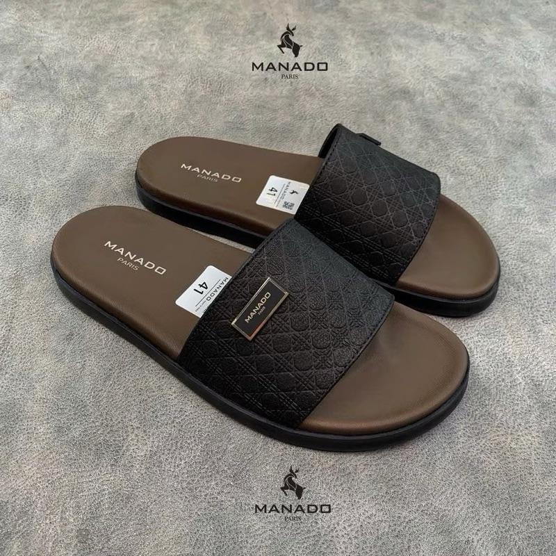 [ MẪU MANADO ] Dép Quai Ngang Nam Manado Quai Khâu Liền Đế , Quai Da Bò , Đế Cao Su mềm Hot Tren 2025