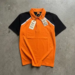 Kaos polo shirt pembalap black orange combed 24s premium quality