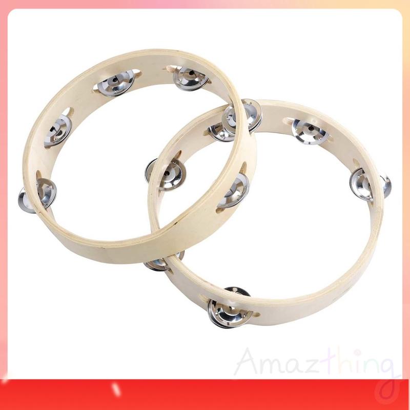 Ready Stock Amazthing Wooden 8 inch Handheld Tambourine Ring - TikTok ...