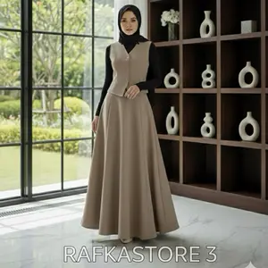 ONE SET ROMPI DAN ROK PAYUNG TERLARIS SCUBA PREMIUM TEBAL DAN MELAR