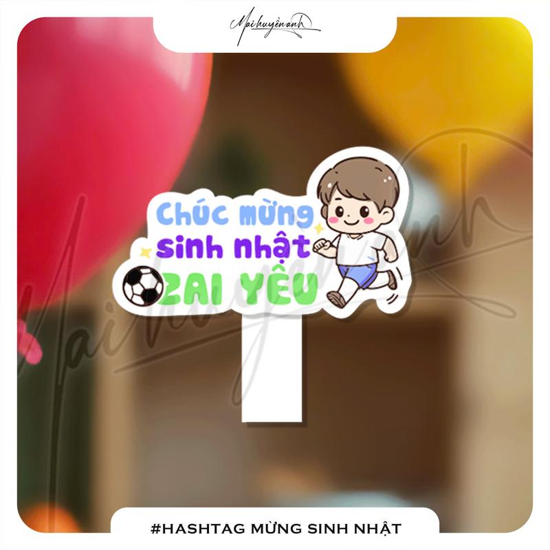 [HASTAG SINH NHẬT ] Hashtag cầm tay chụp hình đám cưới, họp lớp, sự kiện thiết kế 1