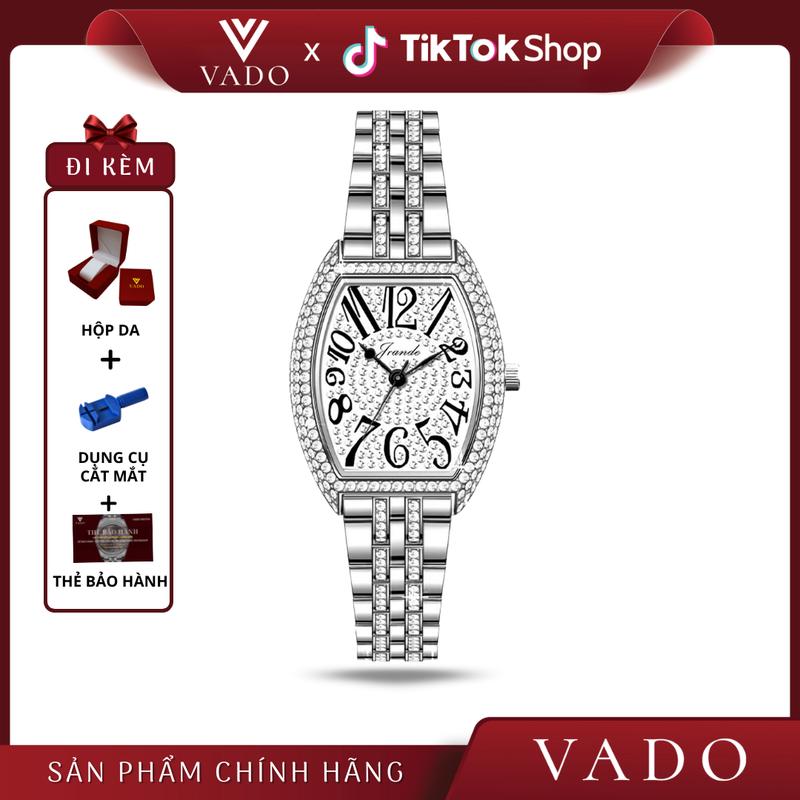   LIVE - DH7644J  Đồng Hồ Nữ Nhỏ Đẹp Mặt Giọt Nước Dây Kim Loại Đính Đá  Phong Cách Sang Trọng Và Thanh Lịch - DH7644 JRANDE 