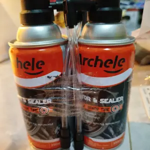 Tambal Ban darurat + cairan anti bocor ban tubebless ARCHELE 450 ml Pompa ban Tubles Motor Mobil