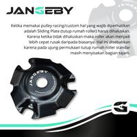 Gambar JANGEBY SLIDING PLATE 2SX MIO M3 MIO S MIO Z FINE BLACK TUTUP RUMAH ROLLER dari Proper Racing Line Kota Administrasi Jakarta Utara 2 Tokopedia