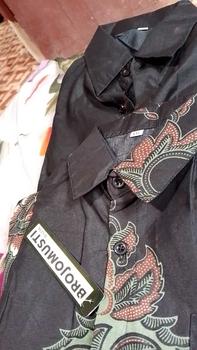 Product Review of Kemeja Batik Ayah dan Anak Laki-laki Lengan Panjang Usia 2-12thn Motif Hijau Seragam Kain Katun Baju Pria Pendek Hem Hitam Couple Atasan Keluarga Dewasa from F**❤ 0
