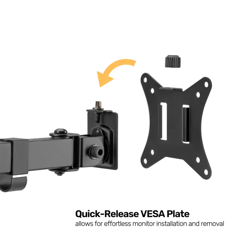 Monitor stand bracket monitor 17"-32" single monitor stand ARM Mount Desk Stand Desk Mount monitor stand Braket Hitam  Computer Bahan logam, kualitas tinggi, penggantian kerusakan. Aksesoris Laptop Komputer 5