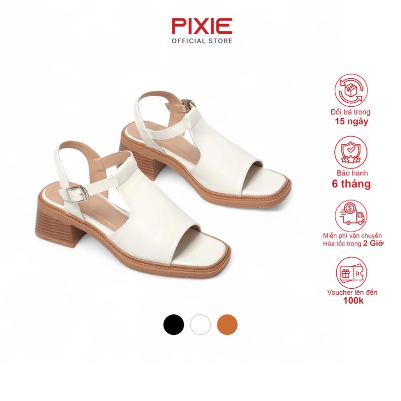  Giày Sandal Nữ 5cm Giả Boot Hở Mũi Thời Trang Pixie H404 