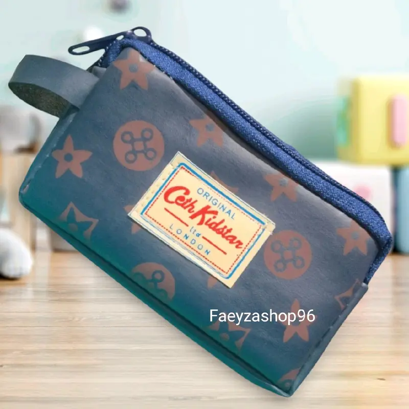 Dompet Wanita Pouch 3 Ruang Resleting Multifungsi Kartu-Uang dengan 3 Ruang Resleting 6