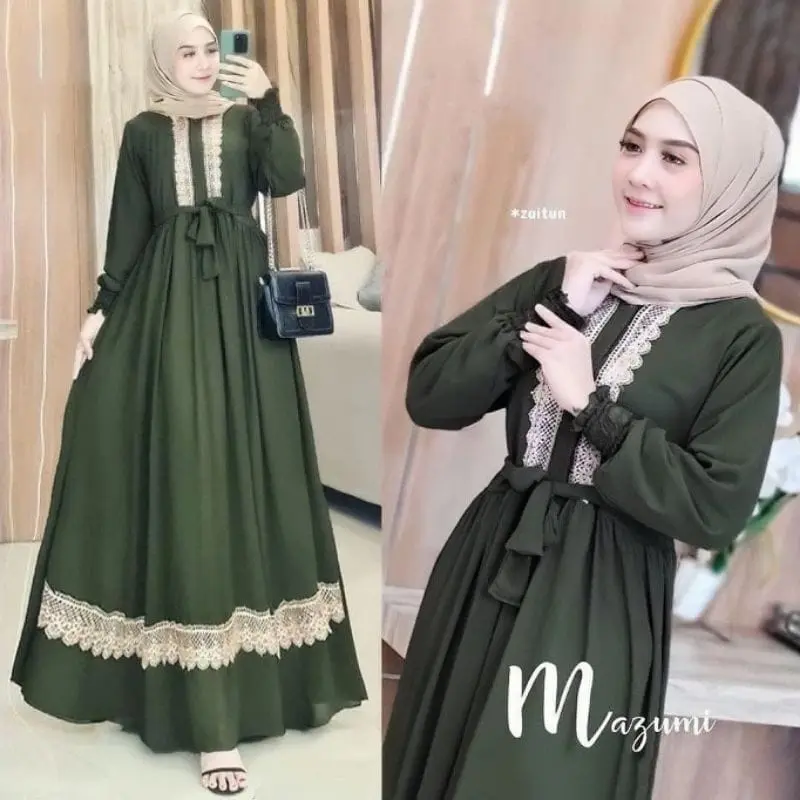 GAMIS RENDA MAZUMY MEWAH | DRESS WANITA MAZUMY MAXY PREMIUM JUMBO BUSUI TERBARU Muslim Dewasa Maxi Crinkle Airflow Remaja 0