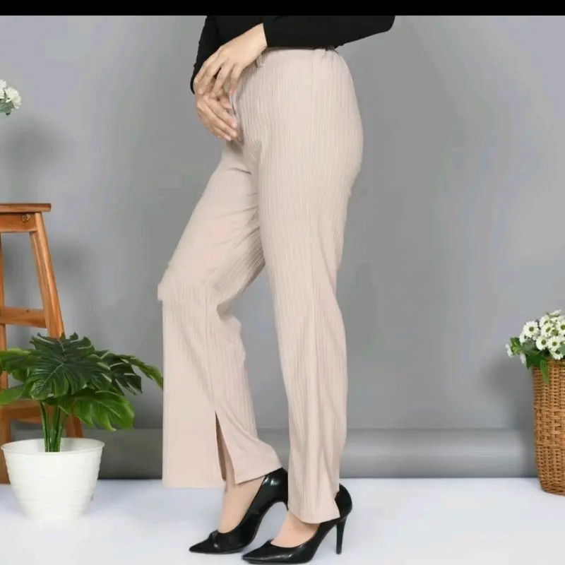 CELANA CUTBRAY KNIT WANITA KULOT Higwais  Panjang Nyaman knit cutbray wanita premium 1