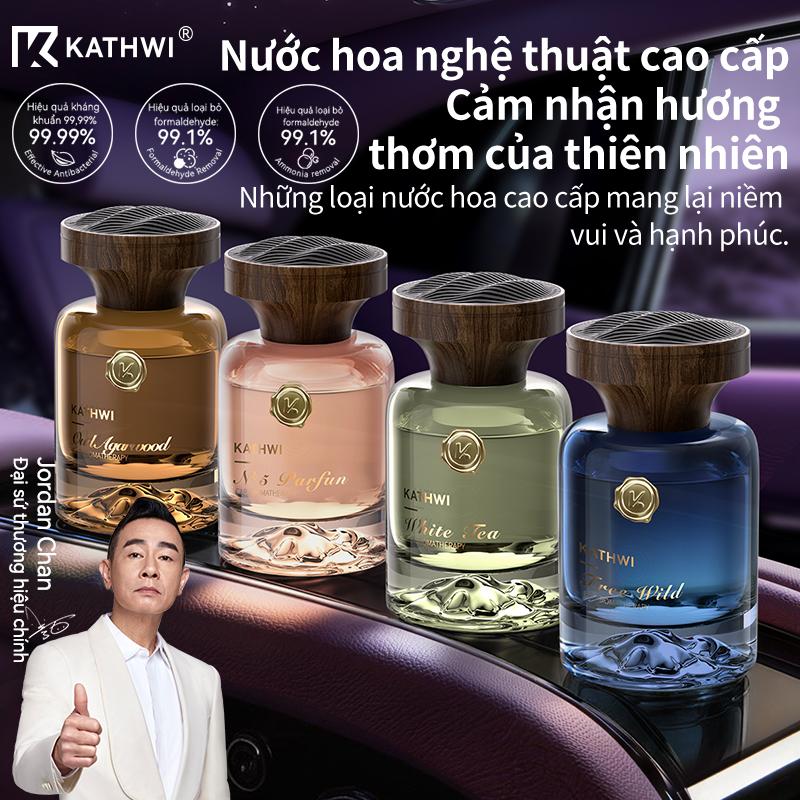 Hương thơm xe KATHWI – Rừng núi, hương mới, tự do hoang dã, Số... 5, Trà trắng, Balsem gỗ Qud, hương thơm bền lâu và dễ chịu, mùi hương xe sang trọng mới nhất 120 ml