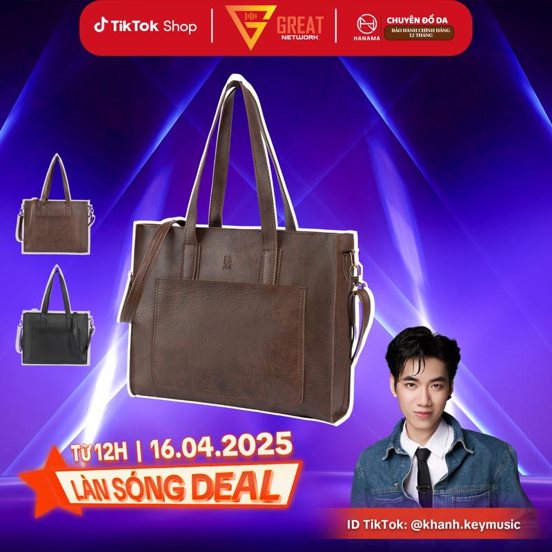 [ƯU ĐÃI -GIÁ SỐC]_ Túi xách Hanama nữ thời trang cao cấp HN JULI6 Da Bag Tote Unisex Hình Chữ Nhật bags