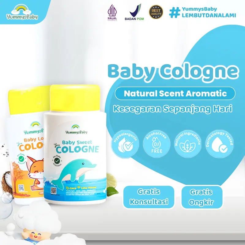Yummys Baby Cologne 100ml | Sweet & Lovely Cologne untuk Harum Tahan Lama Si Kecil Sepanjang Hari cusson 2