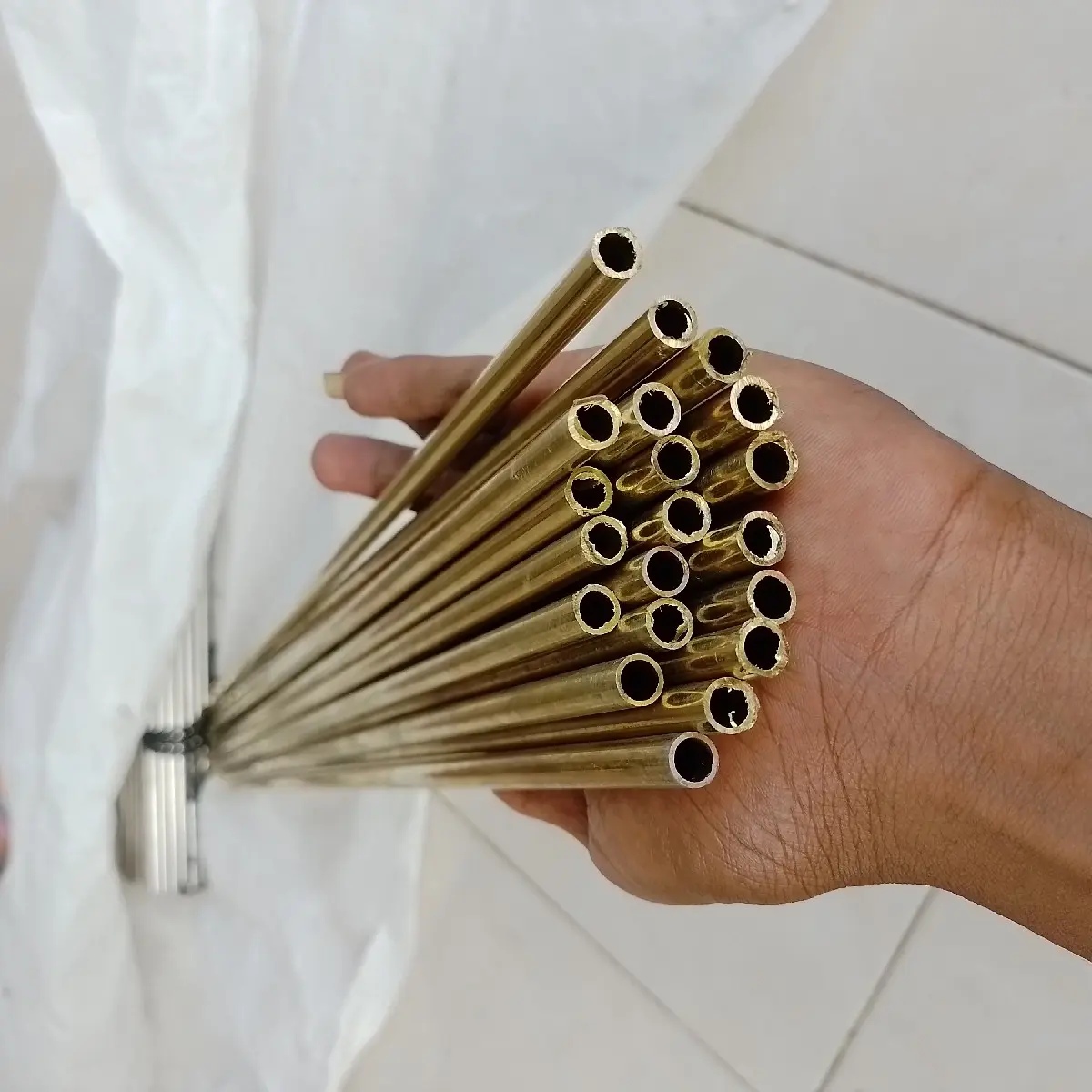 Pipa kuningan diameter 8mm lubang 6mm 80cm