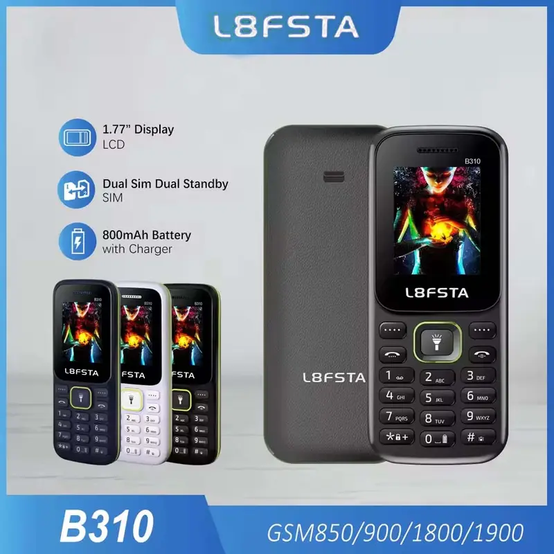 Telefon B310 2G Dual SIM 800mAh Skrin 1.77Inci Kad Memori MP - TikTok ...
