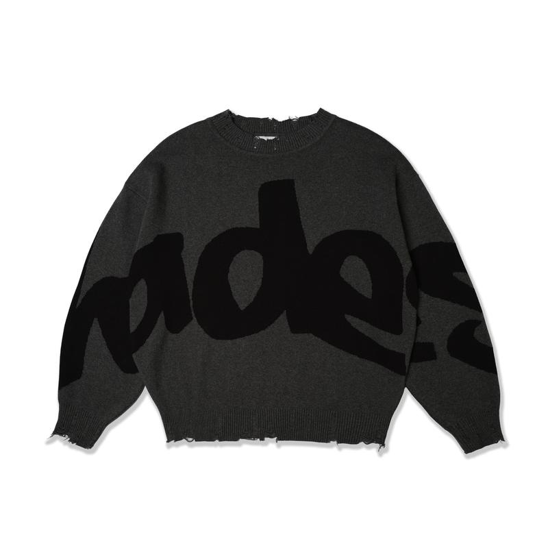 HADES Rebel Sweater Knit - GREY - HADES Brand chính hãng Áo sweater dài tay knit màu xám