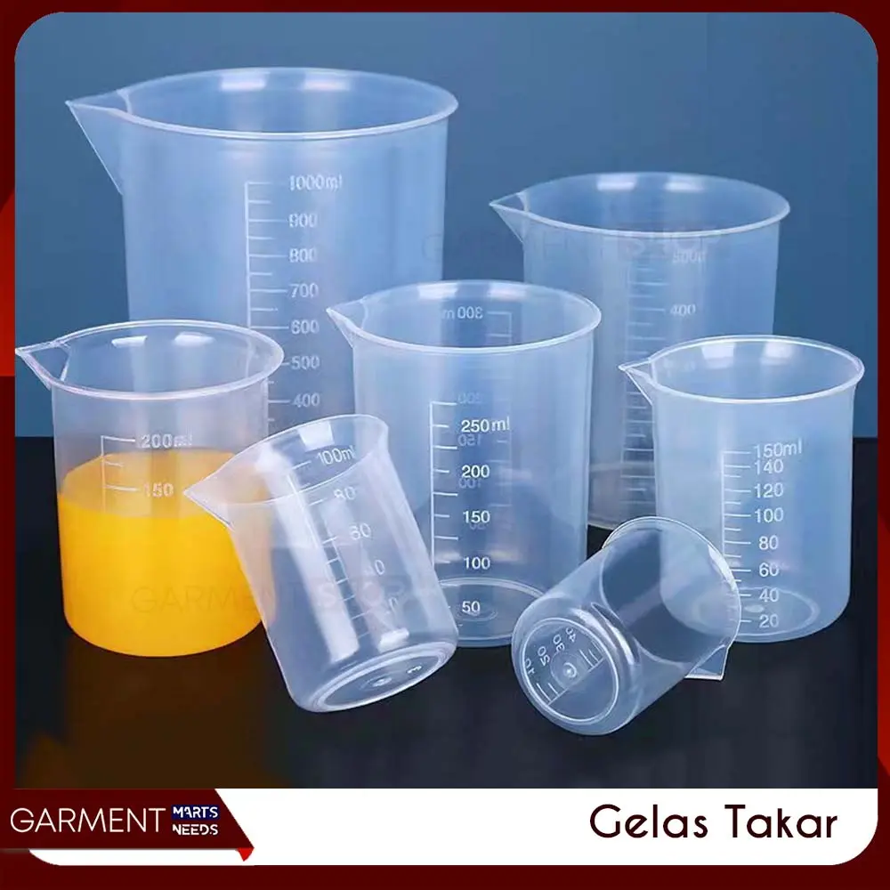 Gelas Takar Ukur 100 150 ML Beaker Measuring Cup Glass Takaran Untuk Minuman Kue Baking Tools Plastik Transparan