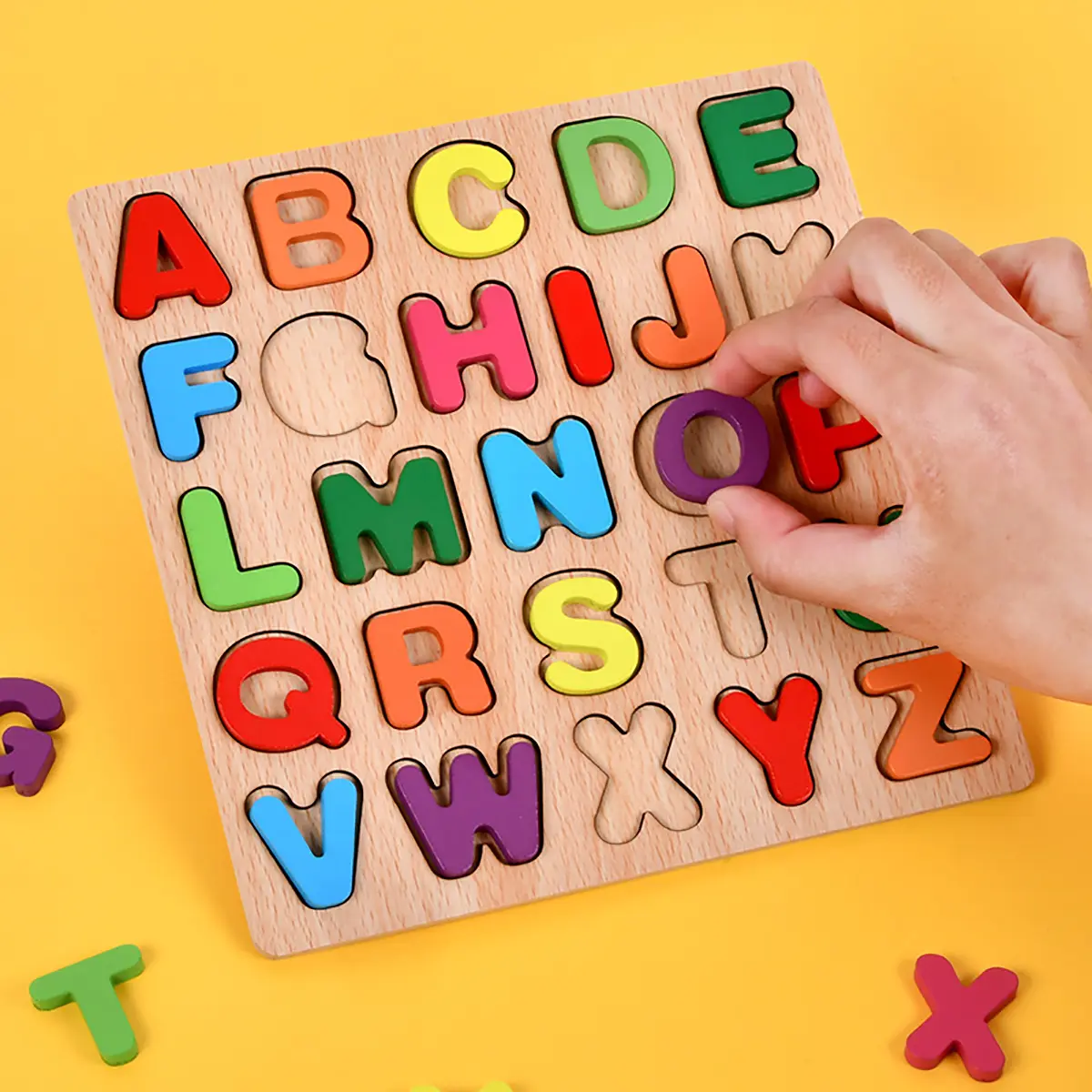 Wooden Jigsaw Puzzle Children Letters Numbers Block Board Pairing Puzzle Cognitive Montessori Early Educational Toys for Kids Gift