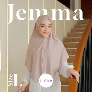 Kiaka - JEMMA L Hijab Melayu Soft Ped Antem Bergo Instan Jersey