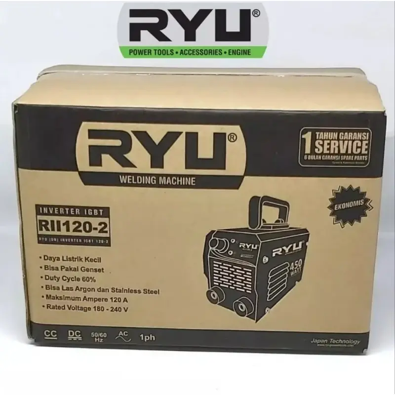 RYU - RII-120-2 RYU RII 120-2 Mesin Travo Las Listrik Inverter MMA 120 450 Watt RYU / Mesin Las 450Wat 2