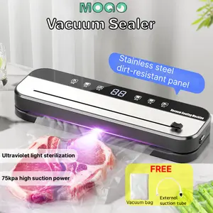 MOGO Vacuum Sealer Alat Vakum Makanan Vacum Sealer Machine Otomatis Basah Dan Kering Food Sealer Free 10 Kantong Vakum