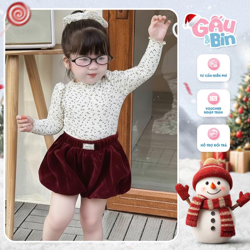    SALE   Quần Sooc Nhung Cao Cấp Mẹ & Bé – Quần Short Nhung Thời Trang Cho Bé Gái Và Mẹ – Mã 550 