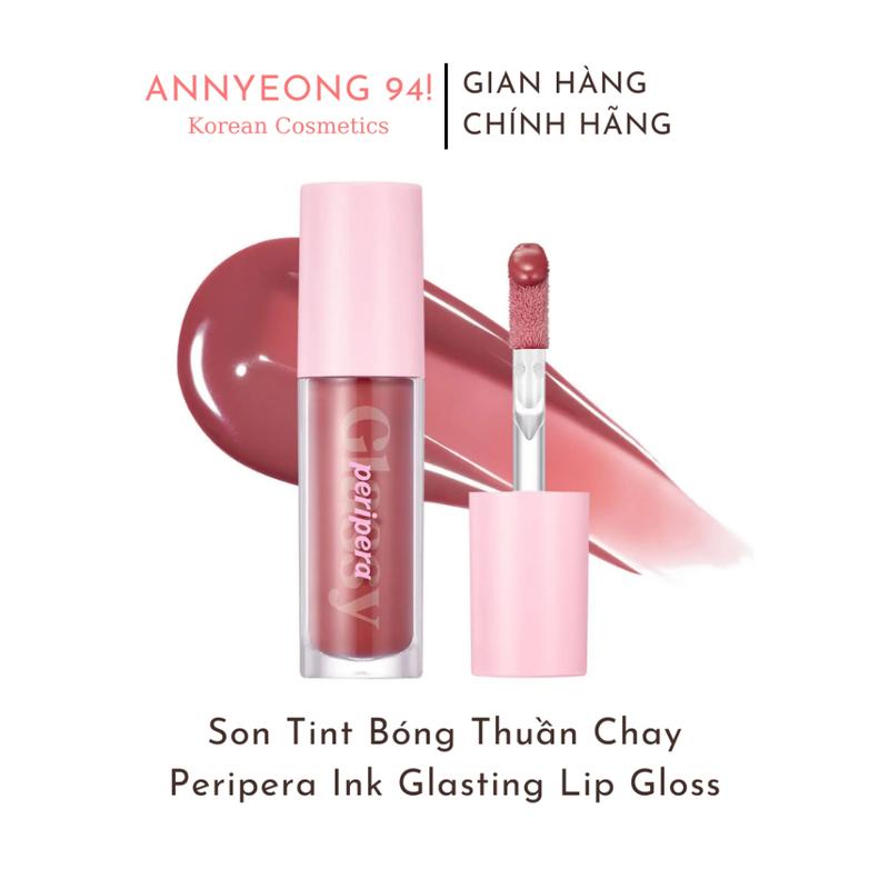 no.1 Son Tint Bóng Thuần Chay Peripera Ink Glasting Lip Gloss Đủ Màu 4.5ml