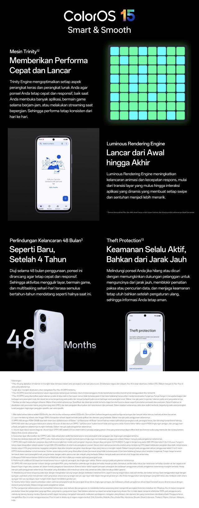 [ERIIN_GRACESINTA APPROVED] OPPO A6t 4GB+64GB Online Exclusive Smartphone [Snapdragon 685, 6500mAh Large Battery, 120Hz Ultra High Refresh Rate]