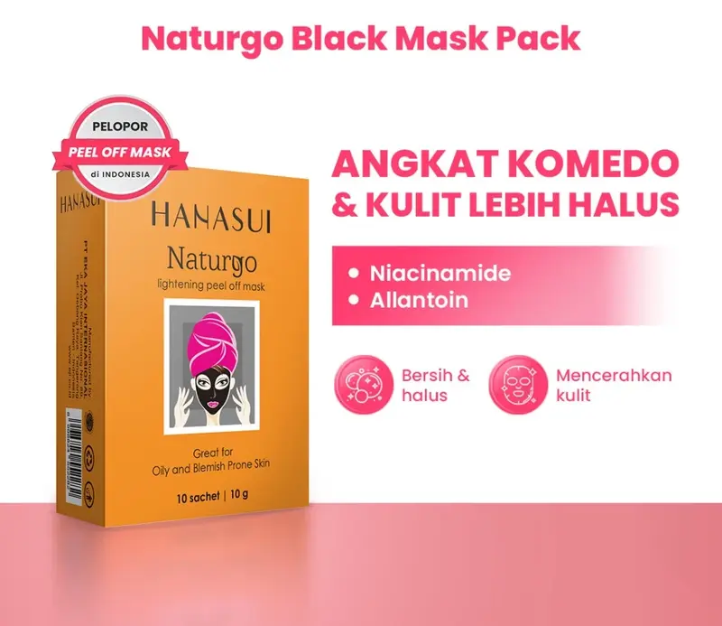 [De'Vea] HANASUI NATURGO BLACK PEEL OFF MASK 2