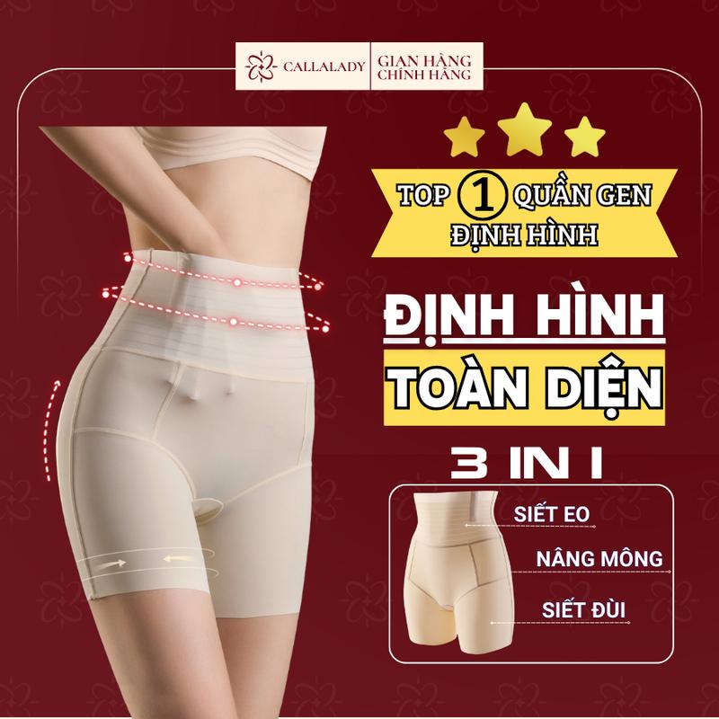  Quần gen nịt bụng cạp cao Callalady chất liệu đúc su thoáng khí NÂNG V3 SIẾT EO dáng đùi mặc trong váy 14 