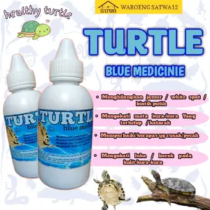 [60ML] TURTLE BLUE MEDICINE OBAT KURA-KURA AIR MATA TERTUTUP KATARAK TEMPURUNG BERJAMUR WHITE SPOT BINTIK PUTIH BOROK LUKA