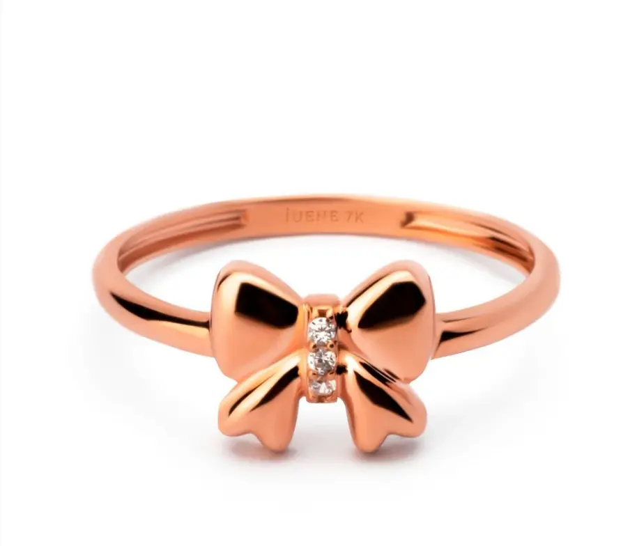 Cincin Emas 7k - Riana Gold Ring - Bubbly Collection - Juene Jewelry