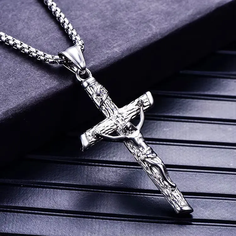 Kalung Salib Yesus Kristen Katolik | Kalung Salib Anti Karat dan Anti Luntur Jewellery  Aksesoris 4