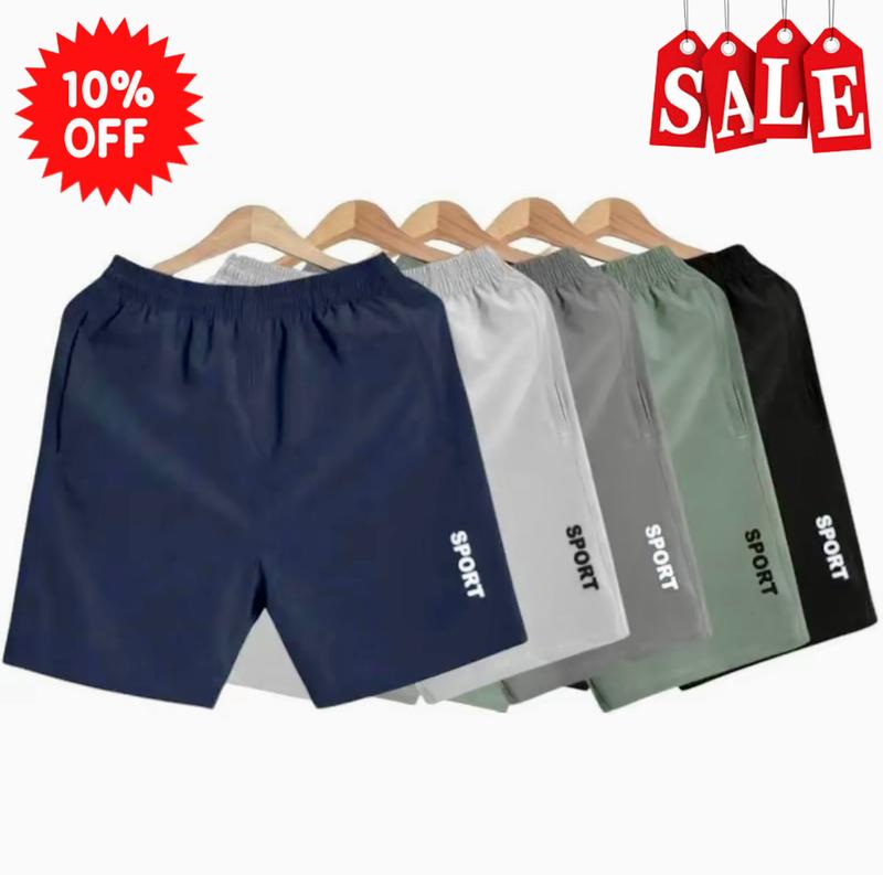 [Ưu đãi ] Combo 5 quần short nam giá rẻ, in chữ sport, vải gió túi khóa kéo, dáng thể thao năng động, chất liệu co giãn thoáng mát thích hợp cho chạy bộ, tập gym, đi chơi, hoạt động thể dục thể thao ngoài trời.-QDS05