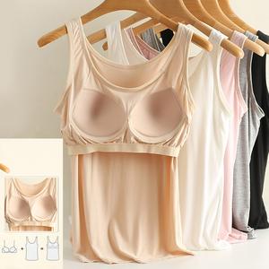 Camisole For Women New Summer Large Size Slim Fit Camisole With Chest Pad