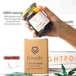 ORIGINAL LOVELY sugar waxing Loveli Lovely sugar waxing premium |waxing kit| Pencabut bulu | free kain wax dan spatula