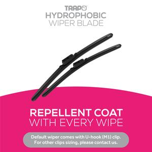 Trapo Hydrophobic Car Wiper Blade [FRONT WIPER ONLY] for Effective Cleaning | Hydrophobic | 2 Years Lifespan | High Temperature Resistant | Clearer Vision