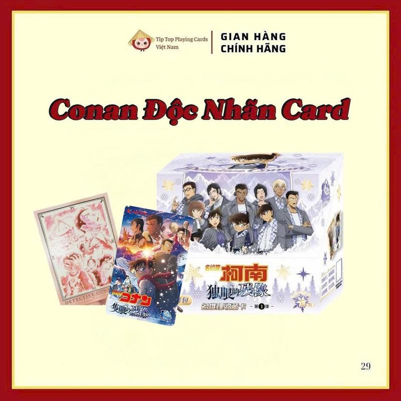 CHÍNH HÃNG Tip Top Card Game Việt Nam Phiên bản CONAN DƯ ẢNH ĐỘC NHÃN | Card Game | Dễ thương - Lấp lánh - Sang trọng | Đồ chơi - Thẻ Bài - Sưu tầm