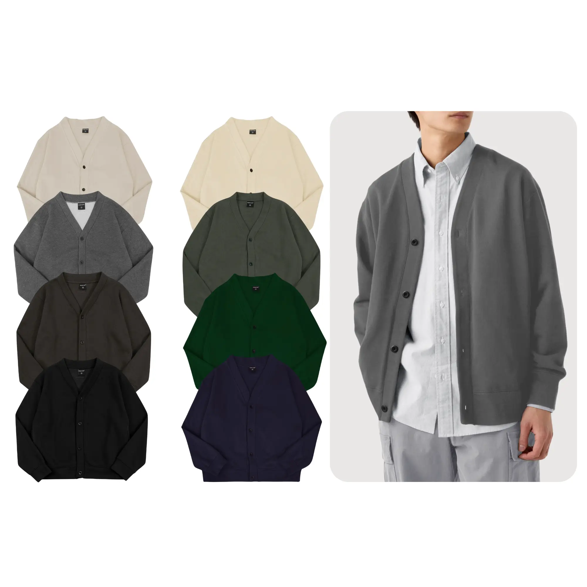 Áo Cardigan Nỉ Henry ODIN CLUB, áo khoác nỉ thời trang nam nữ, form oversize rộng rãi, chất liệu vải nỉ bông mềm nhẹ, thoải mái