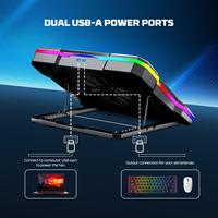 Gambar Fantech Cooling Pad RGB NC22 Notebook Cooler with Phone Holder Adjustable Fan Speed up to 14kg 19 inch laptop gaming - NC22 BLACK dari Fantech Official Store Kota Administrasi Jakarta Barat 5 Tokopedia