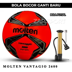 Bola Futsal Grade Original Size 4 Molten V 2600 Press | 100% Real Pict | Ball | Indoor | Outdoor Pompa - V2600 ORANGE, PENTIL JARING