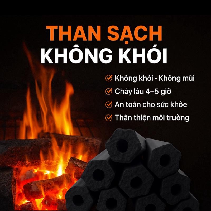    5kg   Than Sạch Không Khói BBQ An Toàn Cho Sức khoẻ 