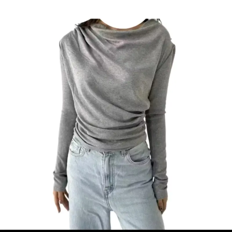APRIL TOP |  Atasan Knit  Wanita Korean Top Baju Knit Wanita Lengan Panjang Basic Long Sleeve Standar Rib 0