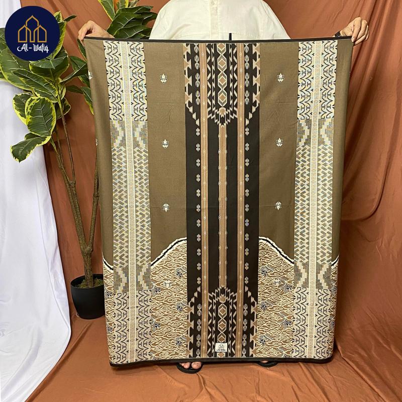 Product Introduction of Sarung Tenun Al-Wafiq Bahan Katun Motif Batik Songket Pria Dewasa Santri Muslim Kain Hitam 2