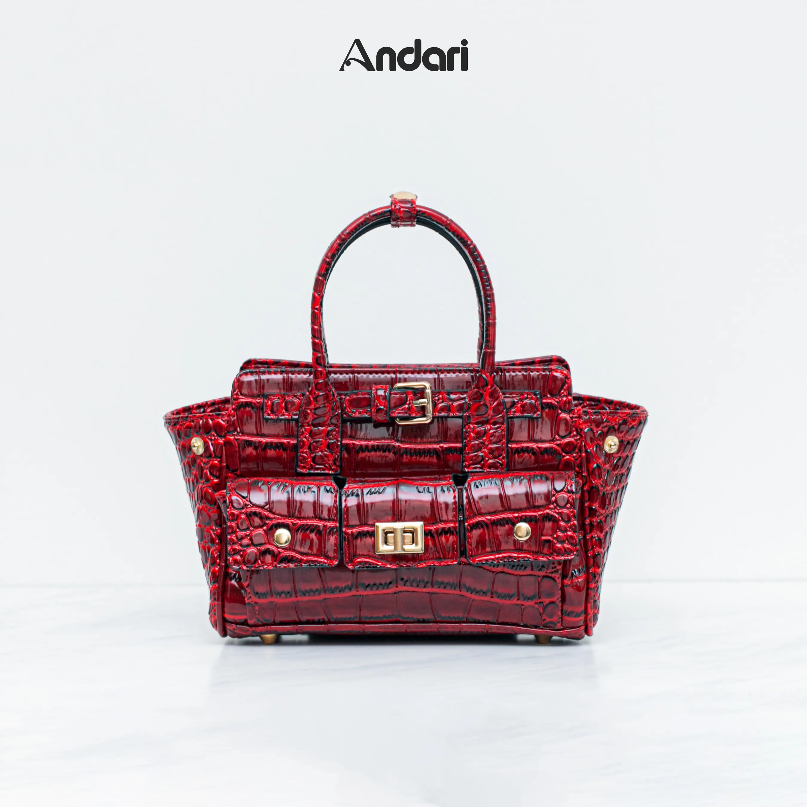 CROCO GLOSSY MAROON