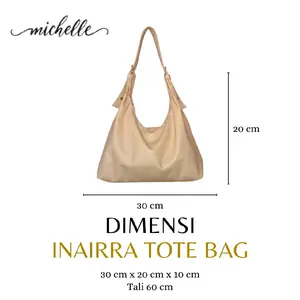 Inairra Totebag Wanita Tas Selempang Terbaru Bahan Sintetis Premium Elegan Tahan Lama Dengan Pengunci Resleting Kuat Dan Lapisan Dalam Hitam